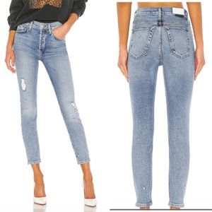RE/DONE High Rise Ankle Crop in Mid90s Size 25 NWOT
